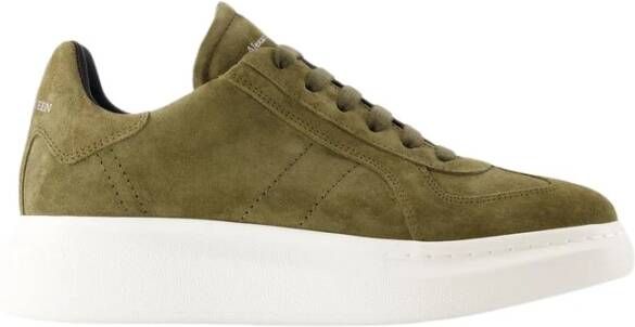 Alexander mcqueen Khaki Leren Oversize Sneakers Green Heren