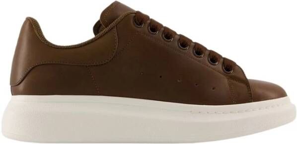 Alexander mcqueen Khaki Leren Oversized Sneakers Brown Heren