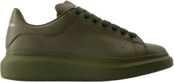 Alexander mcqueen Khaki Leren Oversized Sneakers Green Heren