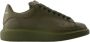 Alexander mcqueen Khaki Leren Oversized Sneakers Green Heren - Thumbnail 1