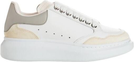 Alexander mcqueen Klassieke witte leren oversized veterschoenen White Dames