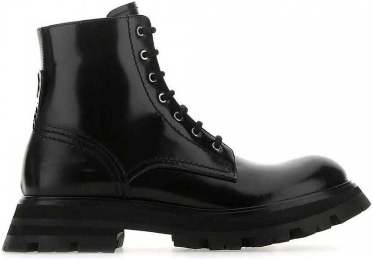 Alexander mcqueen Wanderlaarzen met Topstitch Details Black Dames