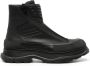 Alexander mcqueen Zwarte Leren Tread Slick Laarzen Black Heren - Thumbnail 1