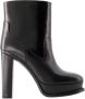 Alexander mcqueen Leather boots Black Dames - Thumbnail 1