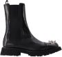 Alexander mcqueen Leather boots Black Dames - Thumbnail 1