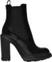 Alexander mcqueen Leather boots Black Dames - Thumbnail 1