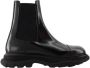 Alexander mcqueen Leather boots Black Dames - Thumbnail 1