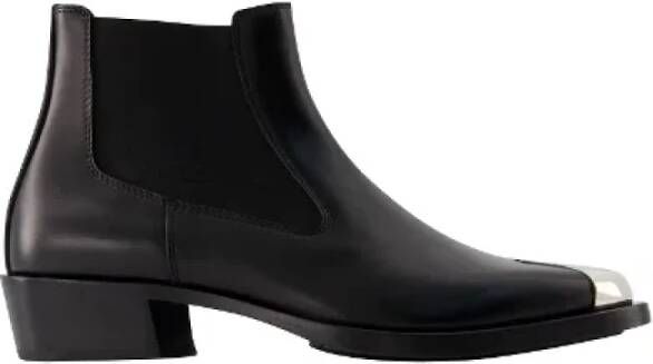 Alexander mcqueen Leather boots Black Dames