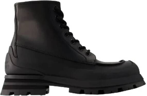 Alexander mcqueen Leather boots Black Dames