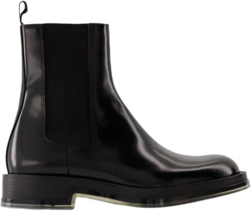 Alexander mcqueen Leather boots Black Dames