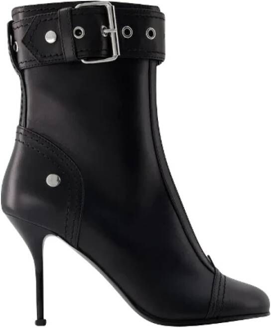 Alexander mcqueen Leather boots Black Dames