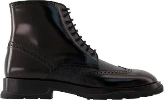 Alexander mcqueen Leather boots Black Dames