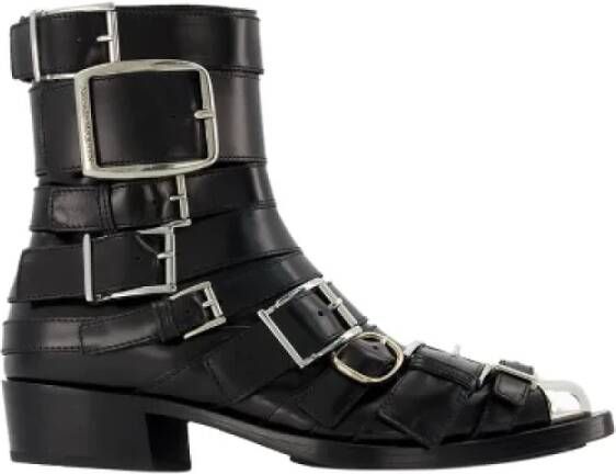 Alexander mcqueen Leather boots Black Dames