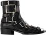 Alexander mcqueen Leather boots Black Dames - Thumbnail 1