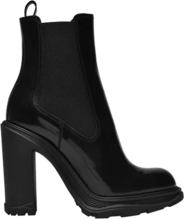 Alexander mcqueen Leather boots Black Dames