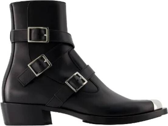 Alexander mcqueen Leather boots Black Dames