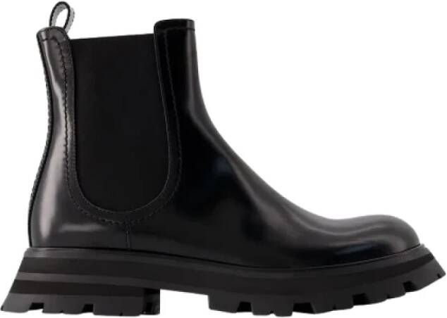 Alexander mcqueen Leather boots Black Dames