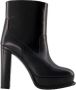 Alexander mcqueen Leather boots Black Dames - Thumbnail 1