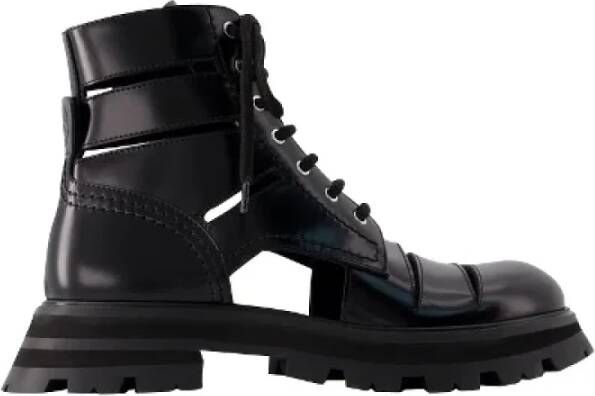 Alexander mcqueen Leather boots Black Dames