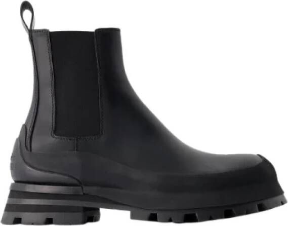 Alexander mcqueen Leather boots Black Heren