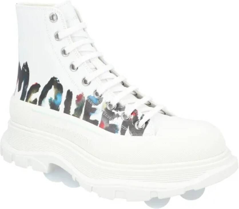 Alexander mcqueen Leather boots White Heren