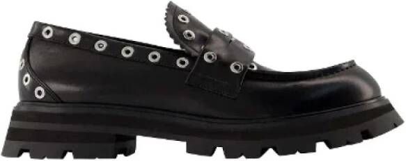 Alexander mcqueen Leather flats Black Dames