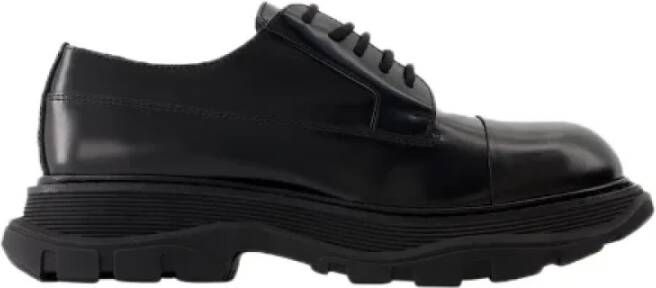 Alexander mcqueen Leather flats Black Dames