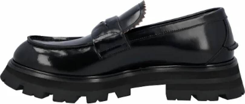 Alexander mcqueen Leather flats Black Heren