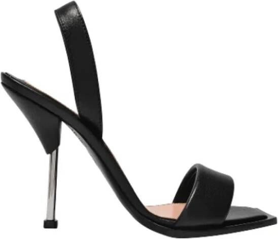 alexander mcqueen Leather sandals Black Dames