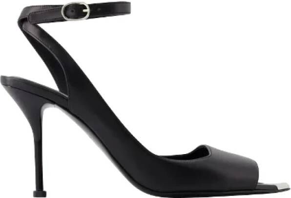 Alexander mcqueen Leather sandals Black Dames