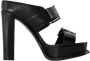 Alexander mcqueen Leather sandals Black Dames - Thumbnail 1