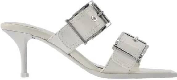 Alexander mcqueen Leather sandals White Dames