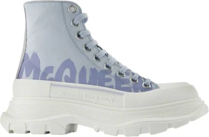 Alexander mcqueen Leather sneakers Blue Dames