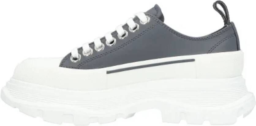 Alexander mcqueen Leather sneakers Gray Dames