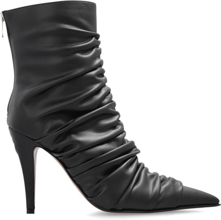 Alexander mcqueen Leren enkellaarzen Black Dames