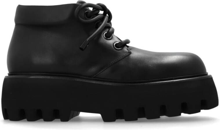 Alexander mcqueen Zwarte leren veterschoenen Black Heren