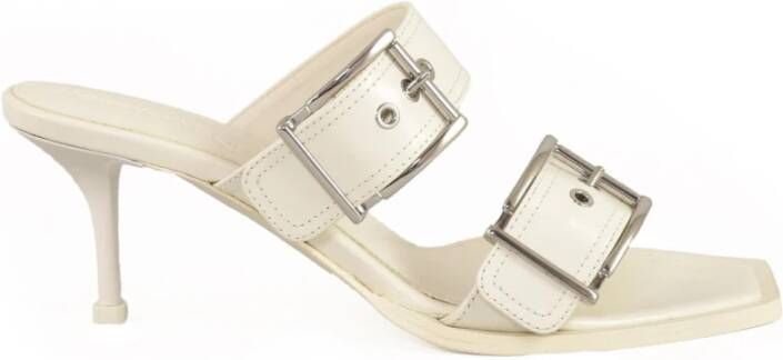 Alexander mcqueen Leren Sandaal White Dames