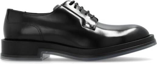 Alexander mcqueen Zwarte leren veterschoenen Black Heren