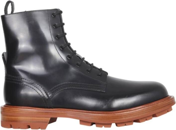 Alexander mcqueen Leren Worker Boots met Dikke Zool Black Heren