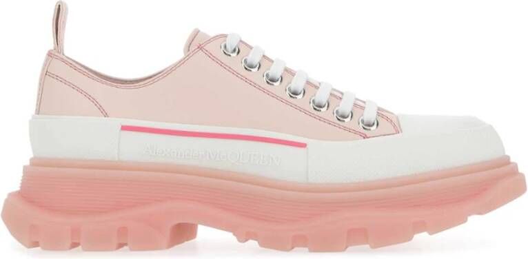 Alexander mcqueen Lichtroze en witte platform sneakers Roze Dames