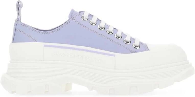 Alexander mcqueen Lila Leren Veterschoenen Purple Dames