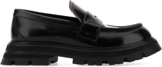 Alexander mcqueen Zwarte leren Wander loafers Black Dames