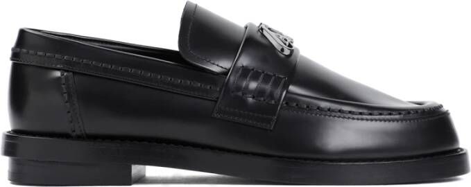 Alexander mcqueen Loafers & ballerina schoenen Seal Loafers Leather Black Argenté in zwart