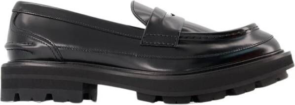 Alexander mcqueen Zwarte Loafers Regular Fit Geschikt voor Alle Temperaturen 100% Leer Black Heren