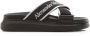 Alexander mcqueen Logo Slides met Geborduurd Detail Black Dames - Thumbnail 1