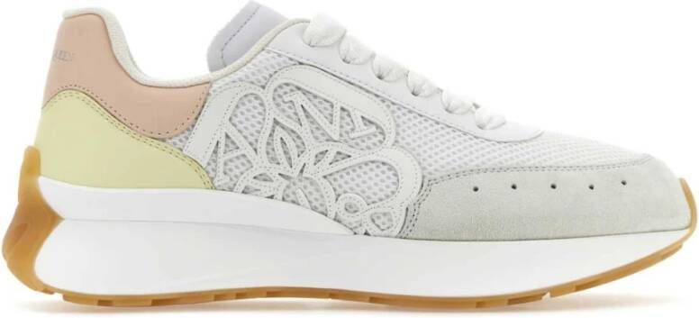 Alexander mcqueen Multicolor Leren en Mesh Sprint Runner Sneakers Meerkleurig Dames