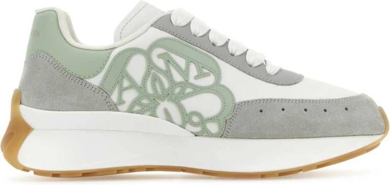 alexander mcqueen Multicolor Leren en Suède Sprint Runner Sneakers Meerkleurig Dames