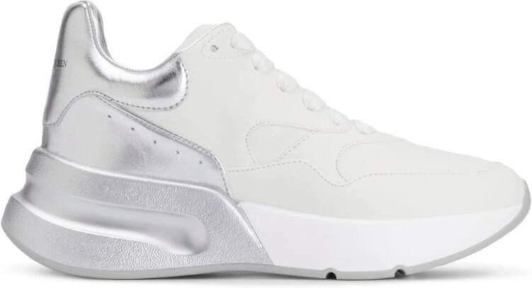 Alexander mcqueen Iconische Leren Runner Sneakers White Dames