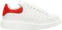 Alexander mcqueen Witte Leren Sneakers met Rode Suède Spoiler White - Thumbnail 1