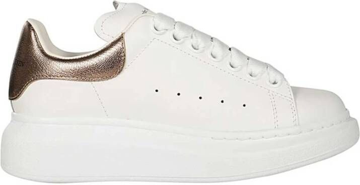 Alexander mcqueen oversize sneakers in wit en ros�gouden leer Wit Dames